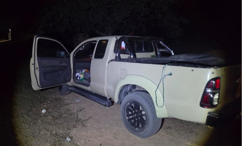 The hijacked vehicle. > Photo: Supplied/Mpumalanga SAPS